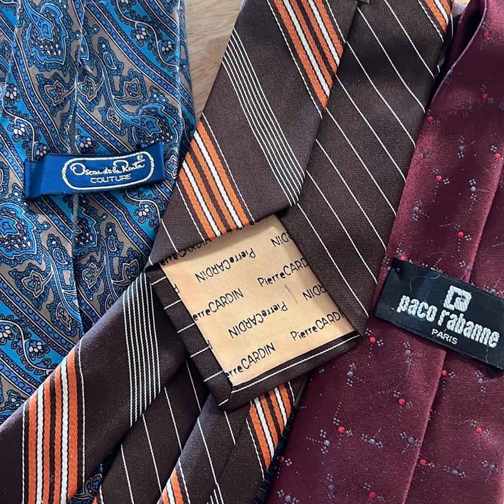 Set of three vintage mens ties.